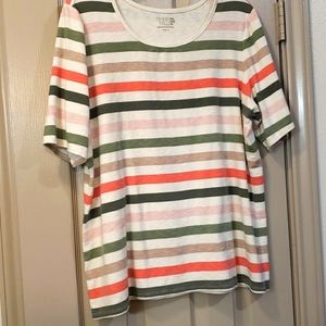 Never worn- Stripped fall colored blouse